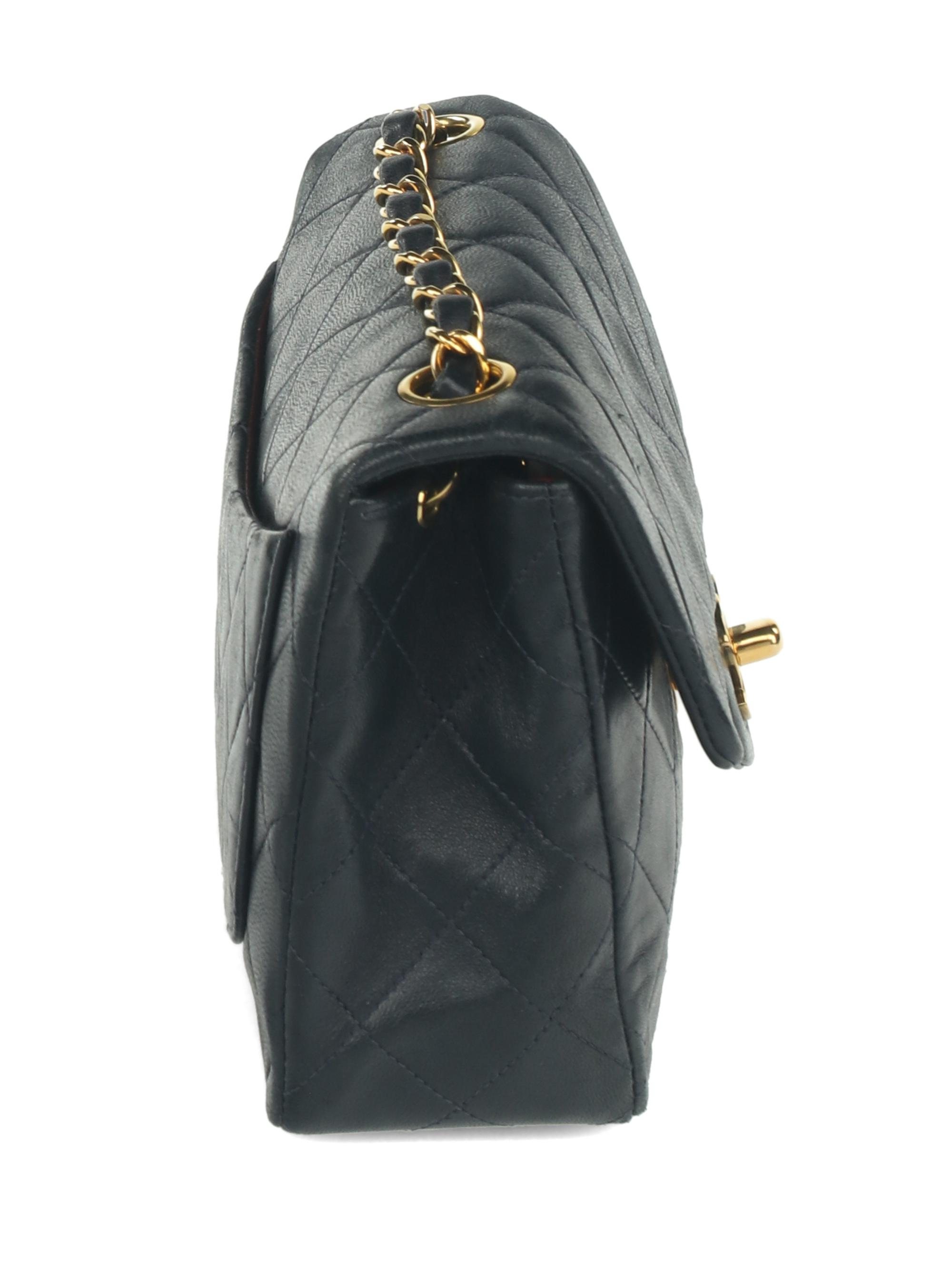 Chanel Mini Classic Flap Bag in Navy Lambskin