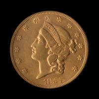A United States 1854 Liberty Head $20 Gold Coin