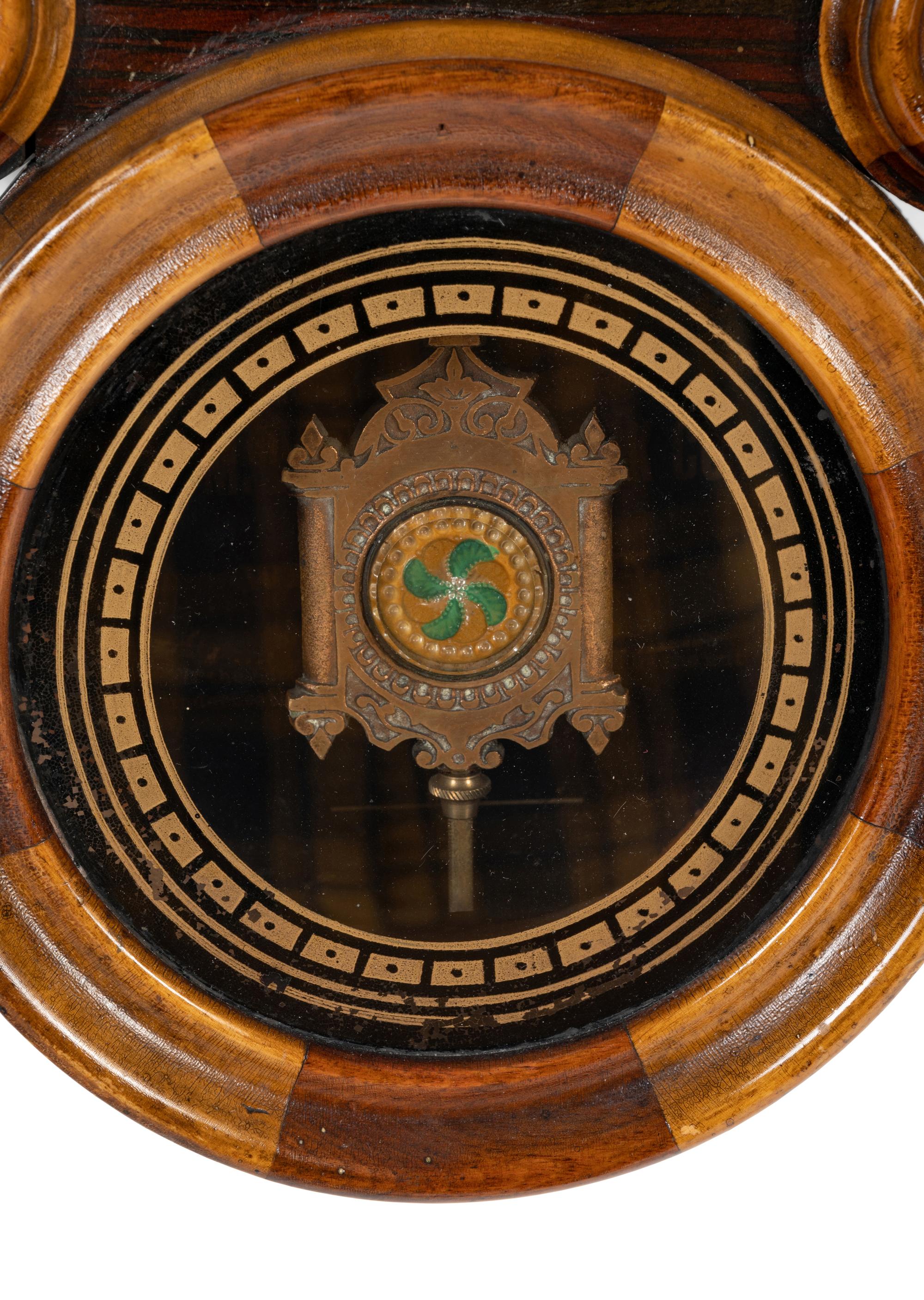 A William Gilbert Églomisé Decorated Wall Clock