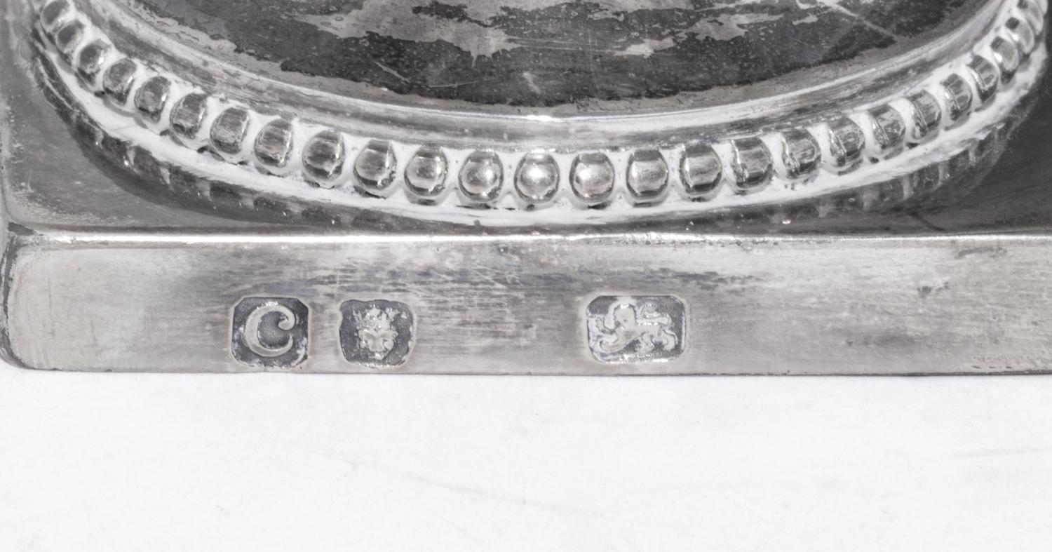 A Pair of George III Silver Small Urns