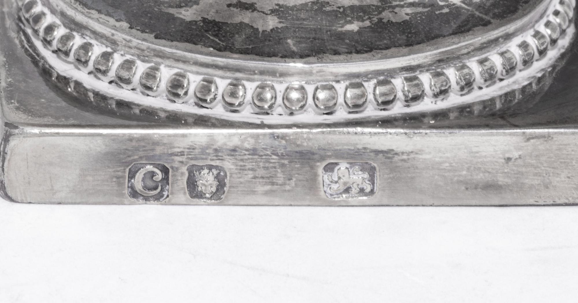 A Pair of George III Silver Small Urns
