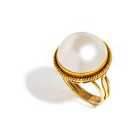 COLLECTION OF YELLOW GOLD AND CULTURED PEARL JEWELRY