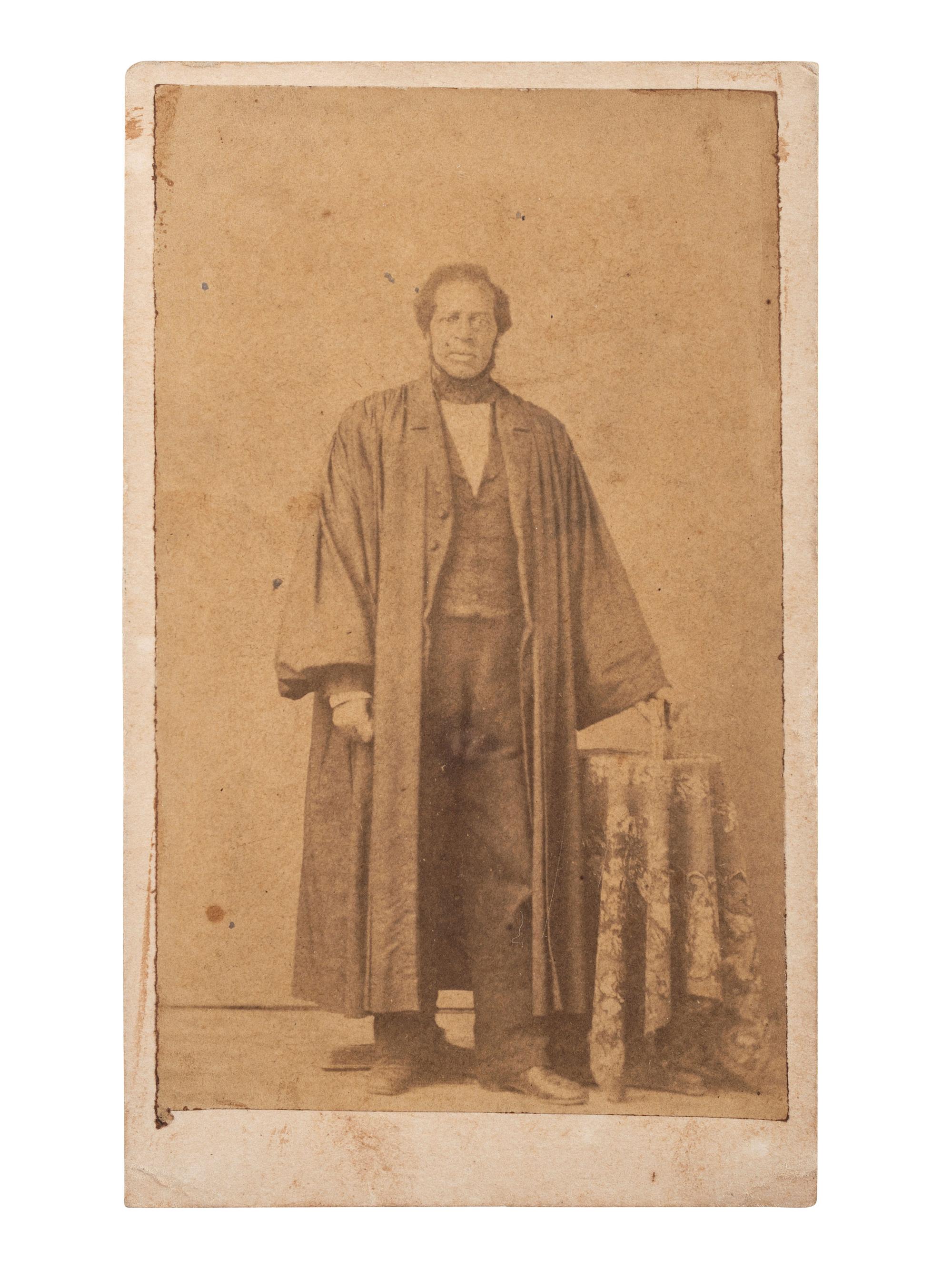 [CIVIL WAR]-- [ASHER, Jeremiah (1812-1865)]. CDV of the famed 6th USCT chaplain. Philadelphia: T.W. Searby, n.d.