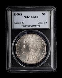 A 1900-S Morgan $1 Coin (PCGS MS64)