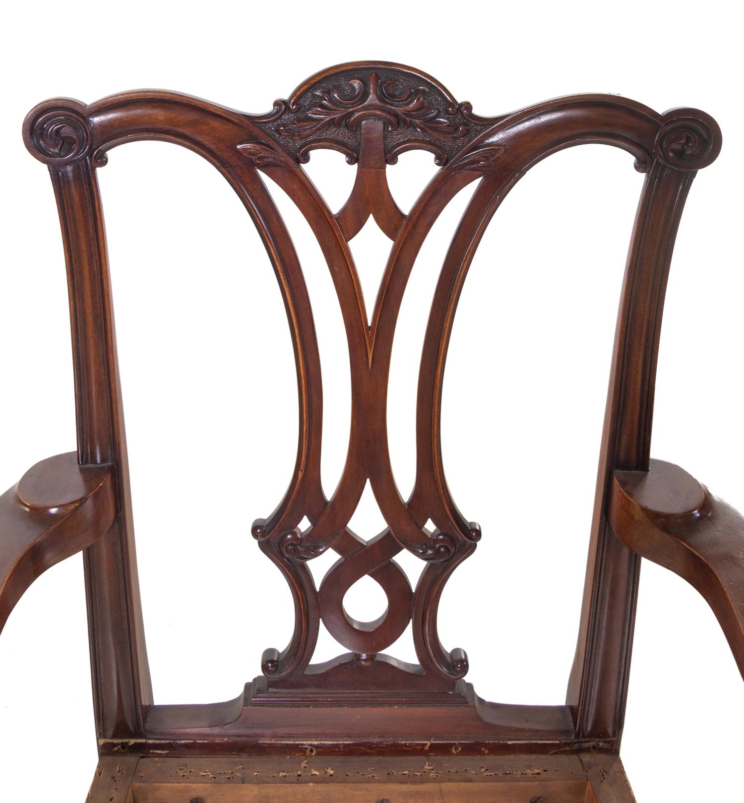 A Pair of George III Style Mahogany Armchairs
