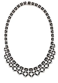 ONYX AND DIAMOND NECKLACE