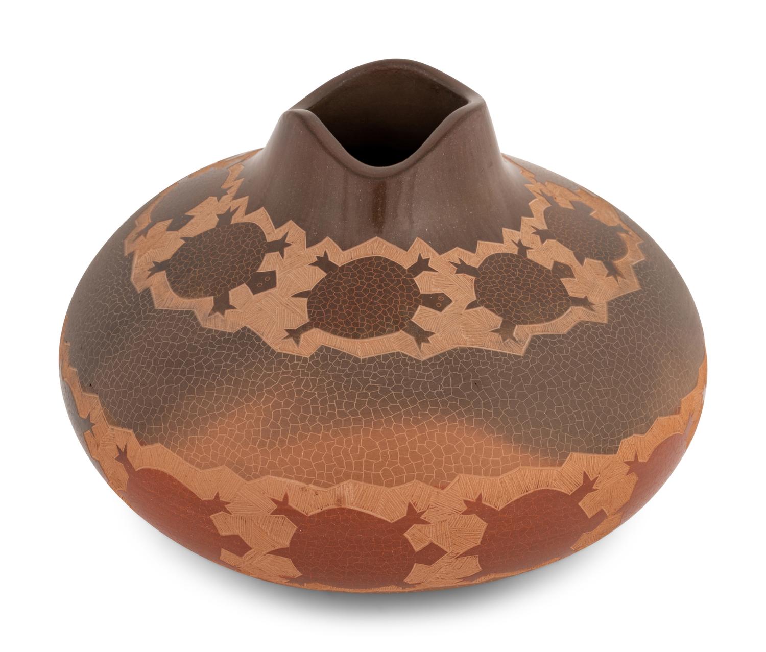 Sgraffito Pottery Jar