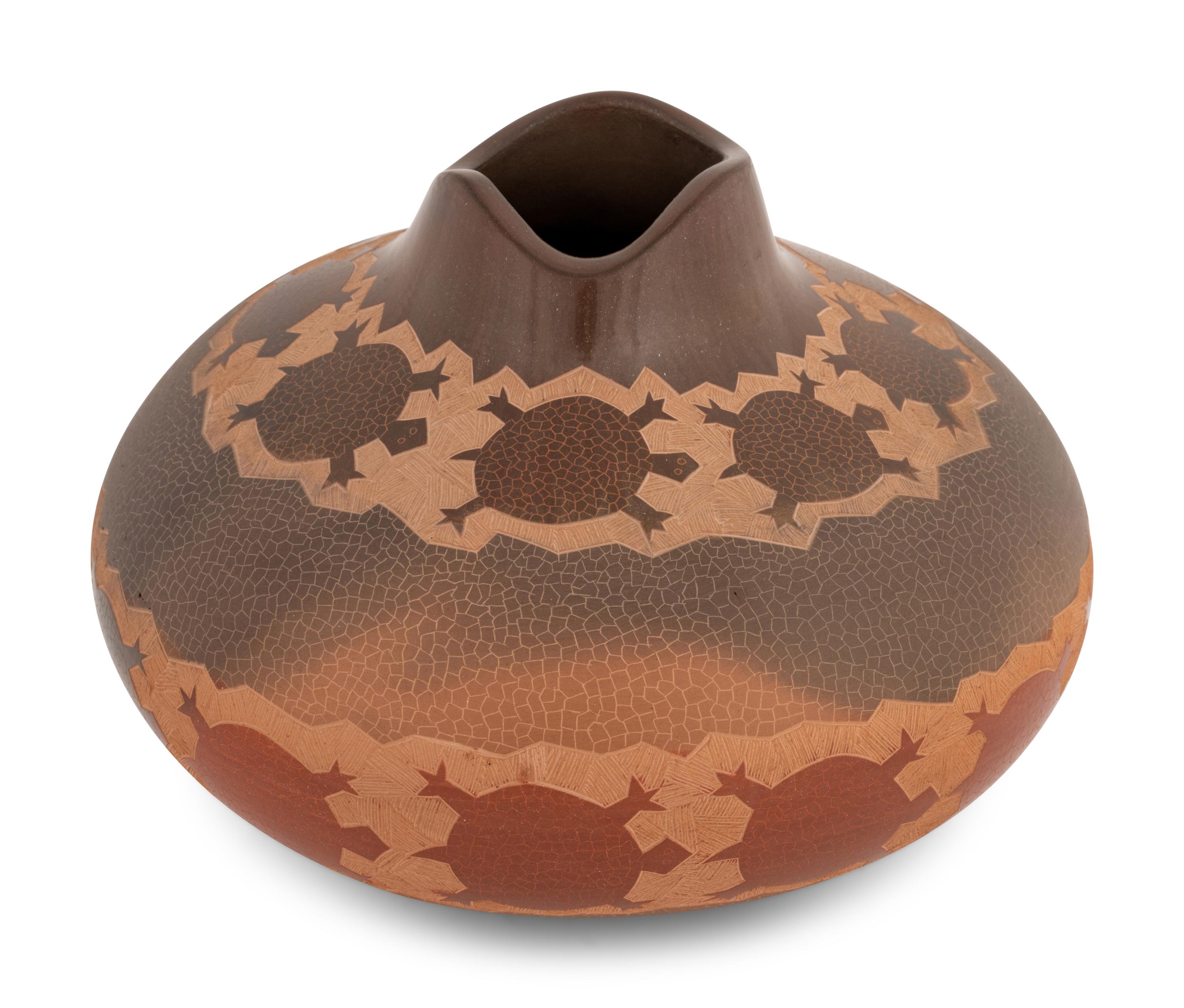 Sgraffito Pottery Jar