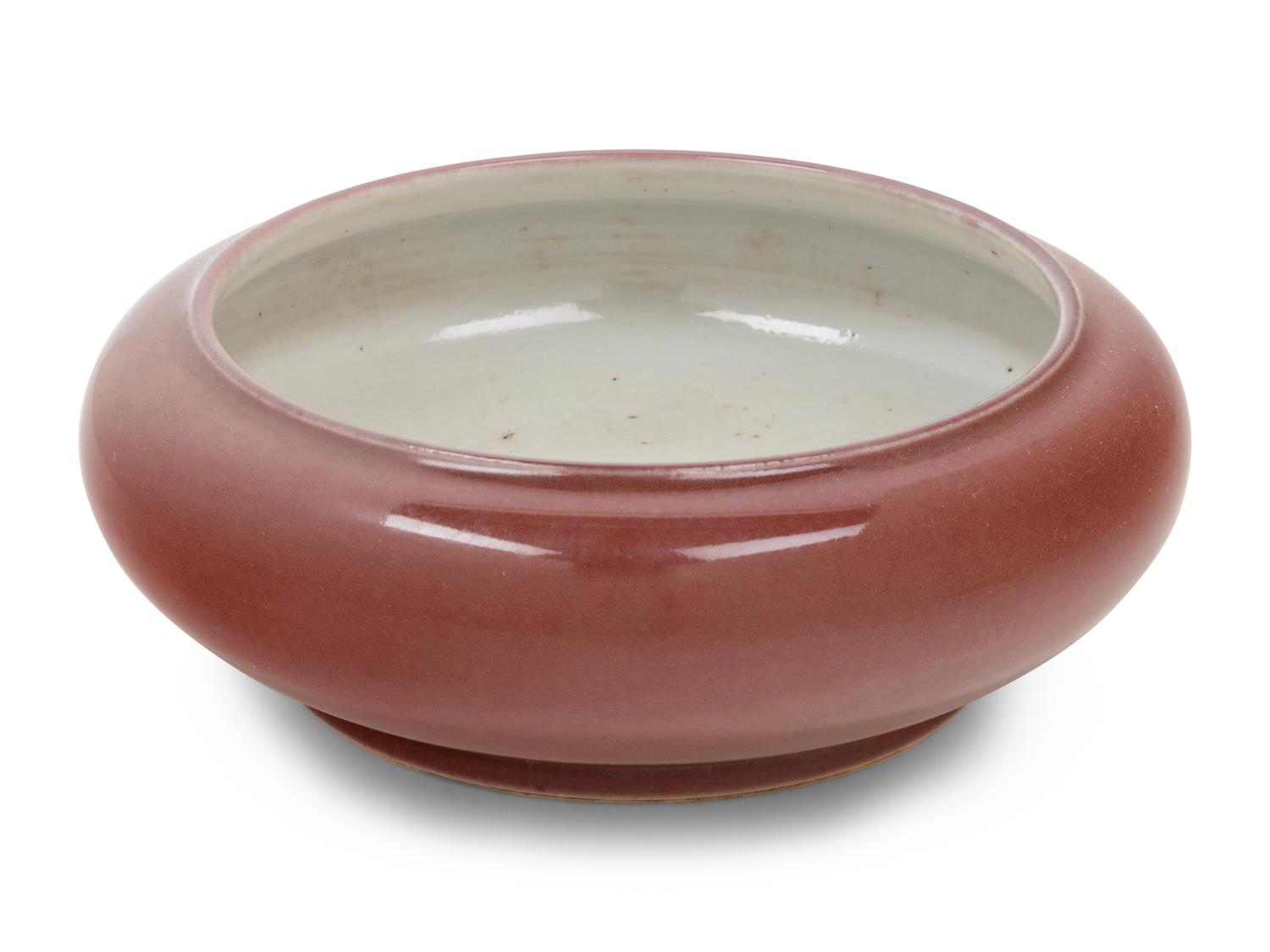 A Copper Red Glazed Porcelain Brush Washer, Tangluoxi