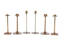 Three Pairs of Brass Candlesticks
