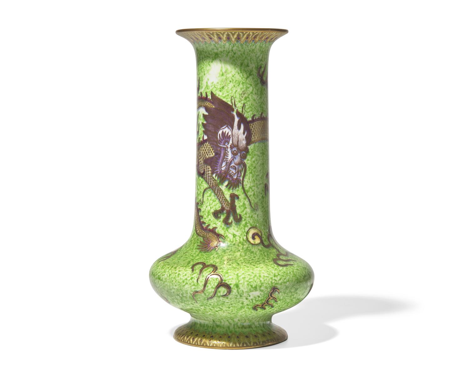 A Wedgwood Lustreware 'Dragon' Bottle Vase