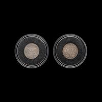 An 1857 and 1862 3c Silver Coin; two coins total