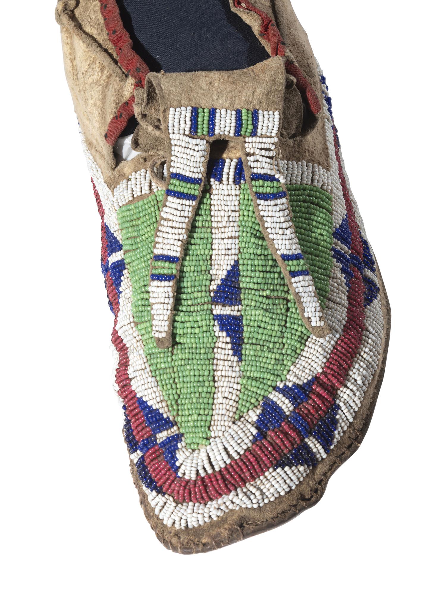 Sioux Beaded Hide Moccasins