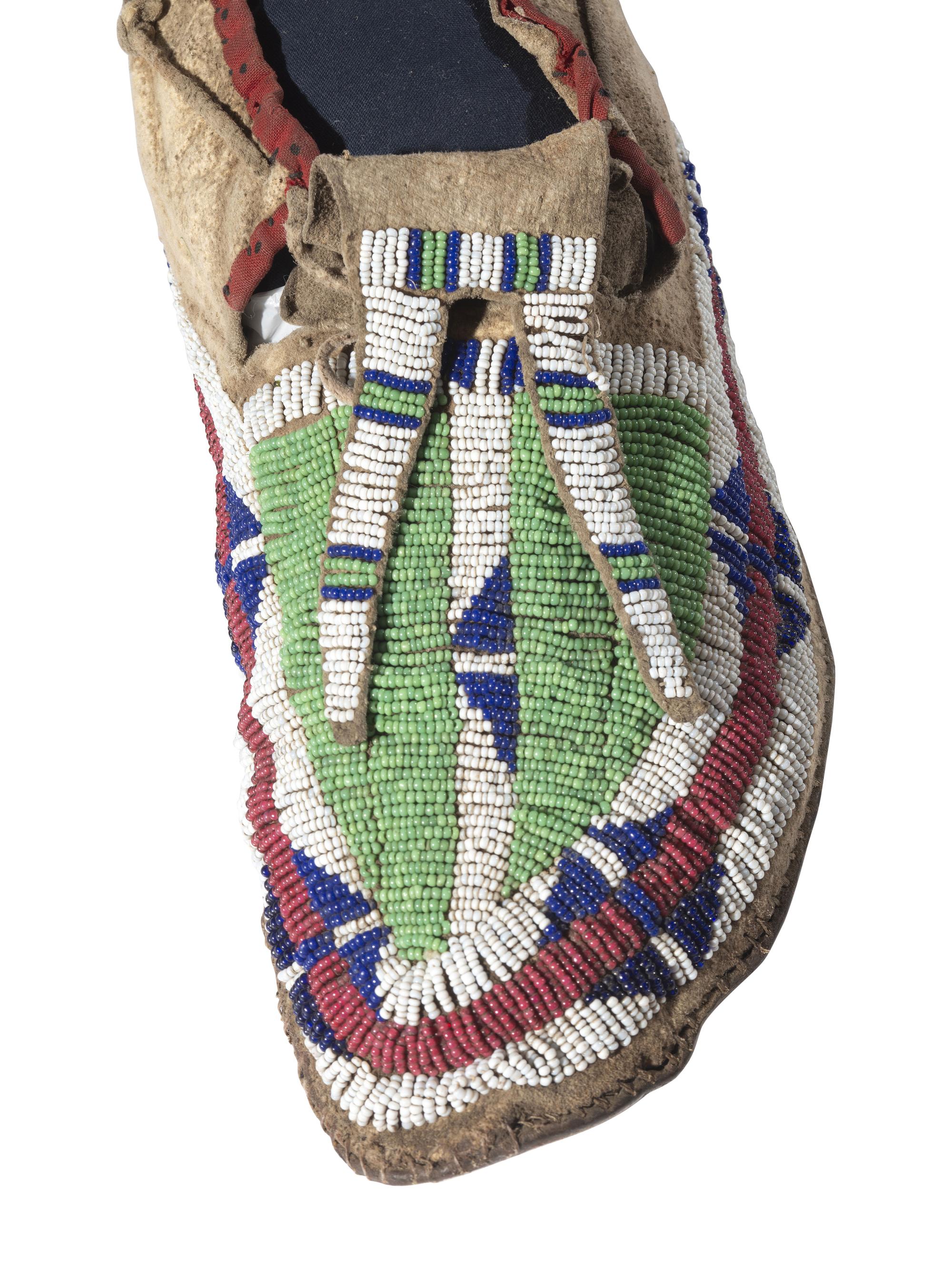Sioux Beaded Hide Moccasins