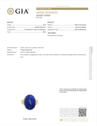 UNHEATED BURMESE SAPPHIRE AND YELLOW GOLD RING