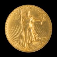 A United States 1907 Saint-Gaudens: High Relief-Flat Edge $20 Gold Coin