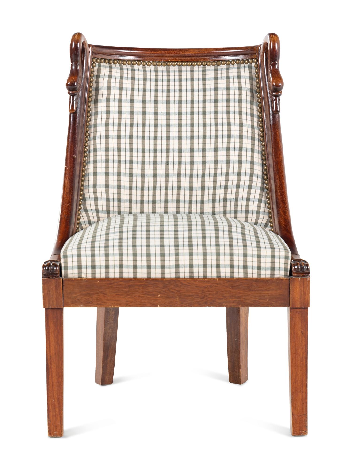An Empire Style Low Side Chair