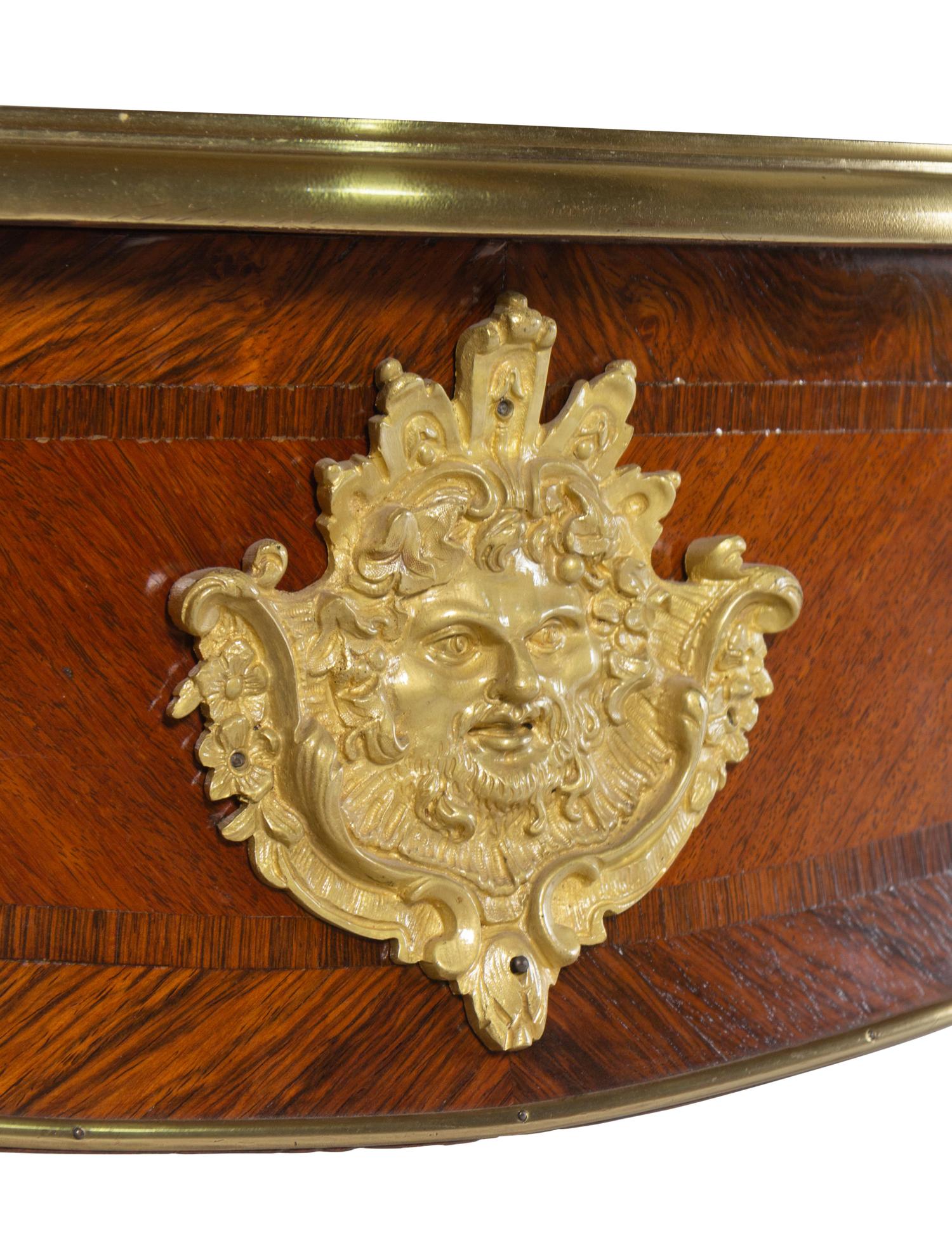 A Louis XV Style Gilt Bronze Mounted Bureau Plat