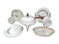 A Collection of Cellini Aluminum Table Wares