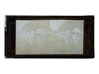 [EARLY PHOTOGRAPHY]. A group of 2 images incl. stereodaguerreotype of woman and glass stereoview by Platt D. Babbitt.