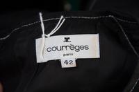 A Courreges Black Sleeveless Dress, Size 42.
