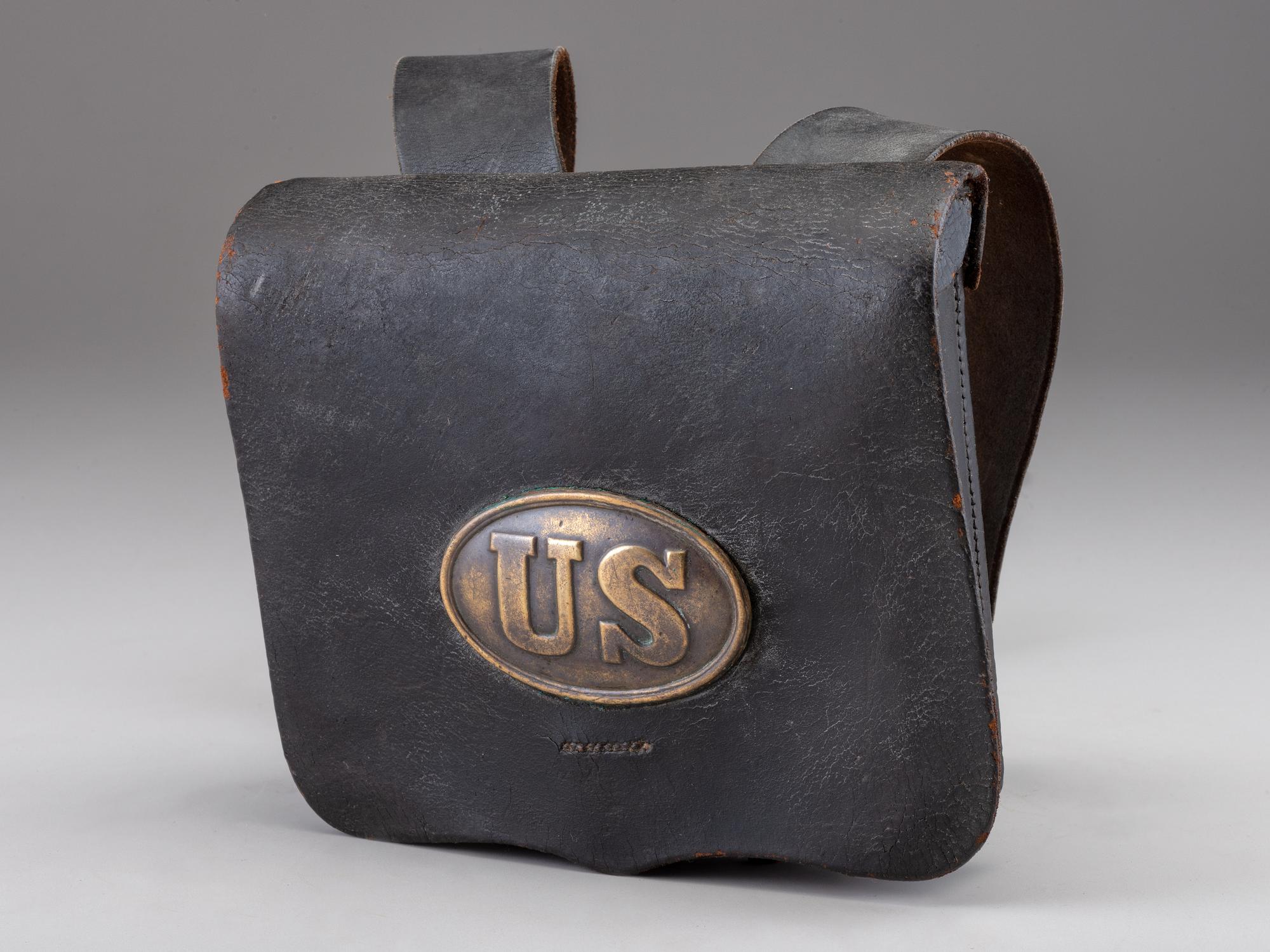 [CIVIL WAR]. Model 1857 cartridge box with sling and plates.