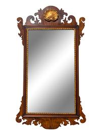 A George III Parcel Gilt Mahogany Mirror