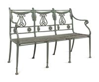 A Painted Metal Garden Furniture Suite