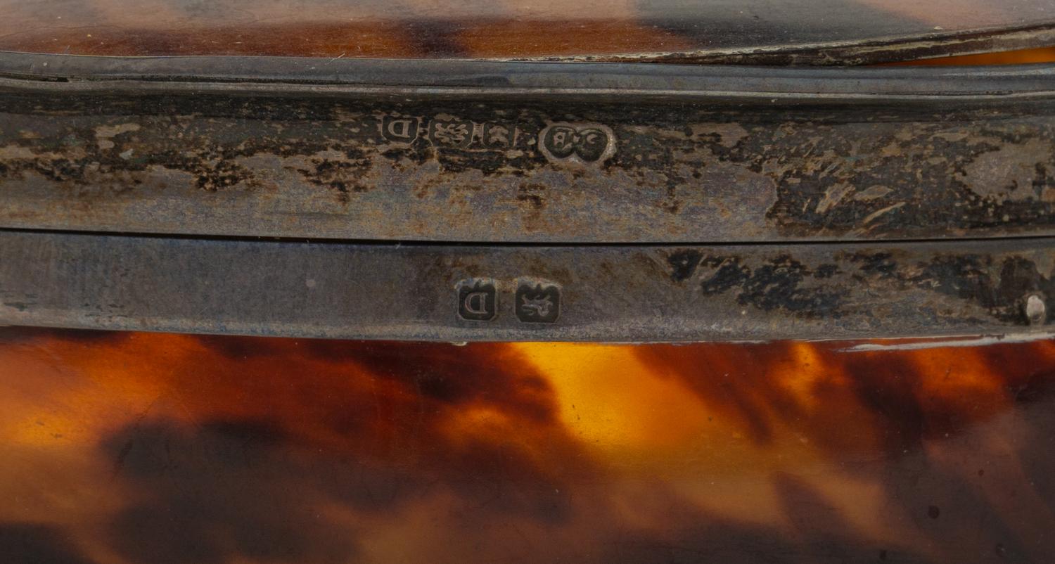 A Group of Three English Silver-Mounted Tortoiseshell Snuff Boxes