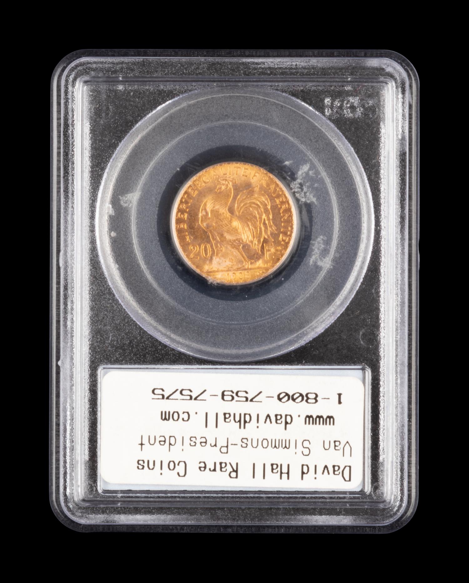 [FRANCE] A 1902 20 Franc Gold Coin (PCGS GENUINE)