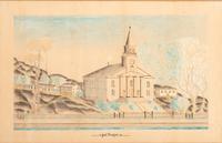 A Folk Art Drawing of a Church