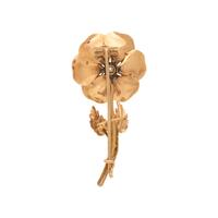 Bicolor Gold and Diamond Flower Brooch