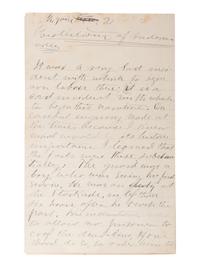 [CIVIL WAR]. "Recolectrance of Andersonville." A post-war manuscript account of Andersonville POW camp authored by former prison guard John Ledley Dagg Hillyer (1848-1910), Co. B, 3rd Regiment Georgia Reserves.