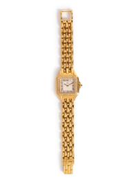 A 14 Karat Yellow Gold and Diamond Wristwatch, Concord,