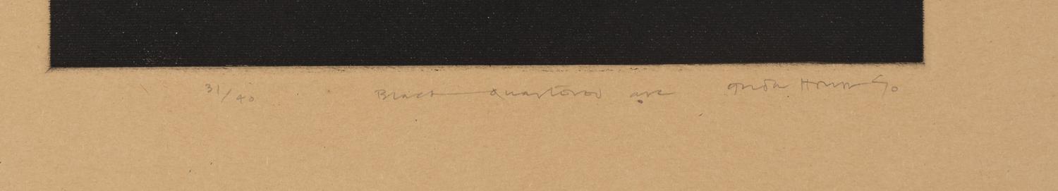 Quartered Arc and Black Quartered Arc (a pair of prints), 1970