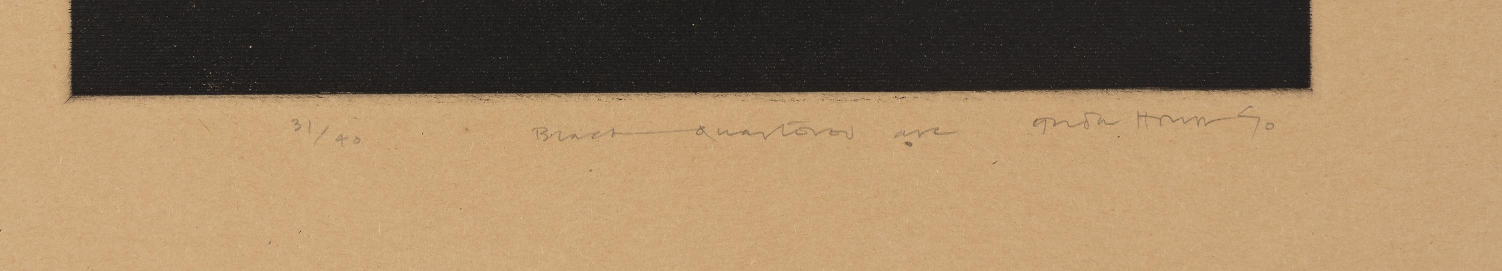 Quartered Arc and Black Quartered Arc (a pair of prints), 1970