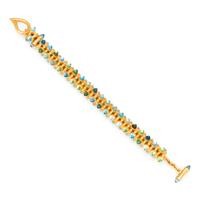 TAMARA COMOLLI, YELLOW GOLD AND TOURMALINE BRACELET
