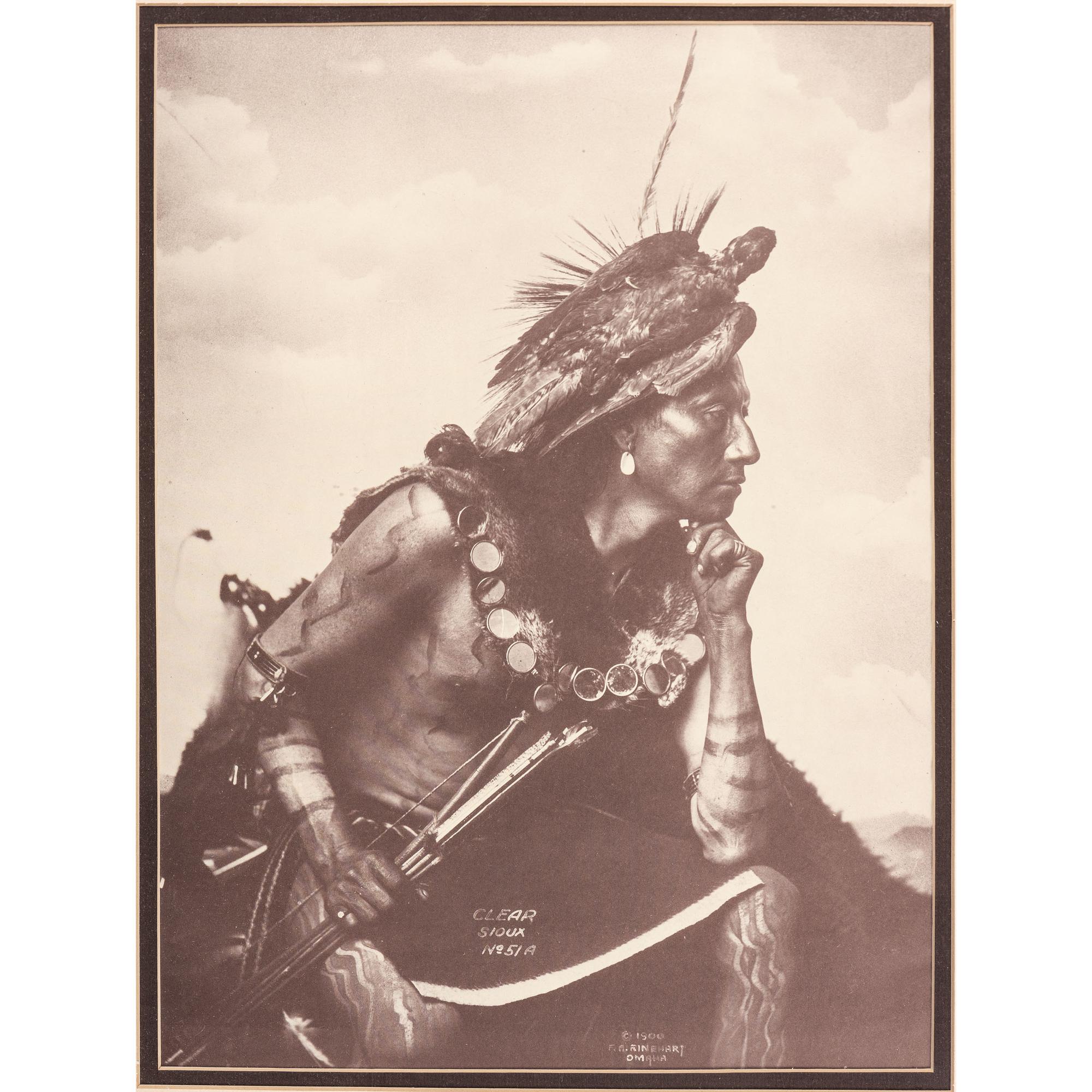 [NATIVE AMERICANS]. A group of 21 prints and photographs of Native American subjects, incl. examples by L.A. Huffman and Detroit Photographic Co.