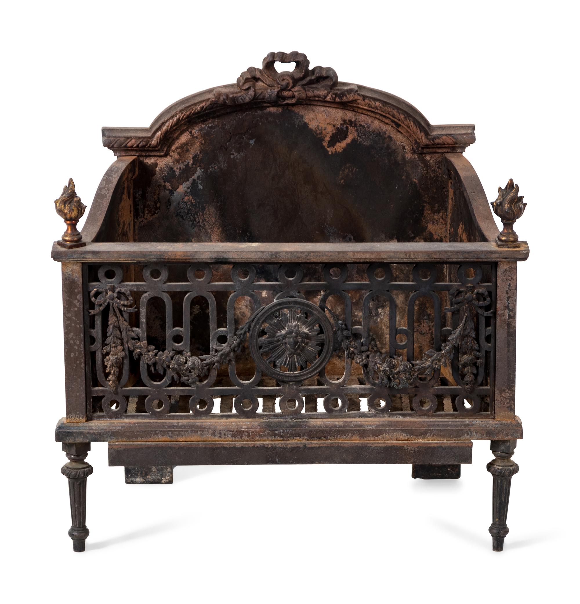 A Victorian Iron Fireplace Grate