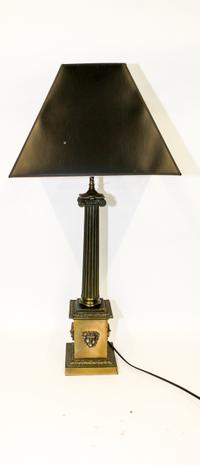 A Bronze Table Lamp Height overall 38 inches.