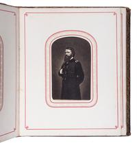 Patriotic album containing 24 engraved CDVs of Union generals. New York: Leavitt & Allen, 1862.