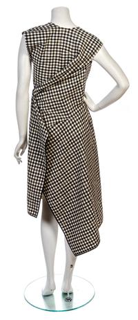 A Comme des Garcons Black and White Gingham Print Wool Dress, Size S.