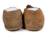 Apsáalooke [Crow] Beaded Hide Moccasins, with Buffalo Hide Parfleche Soles
