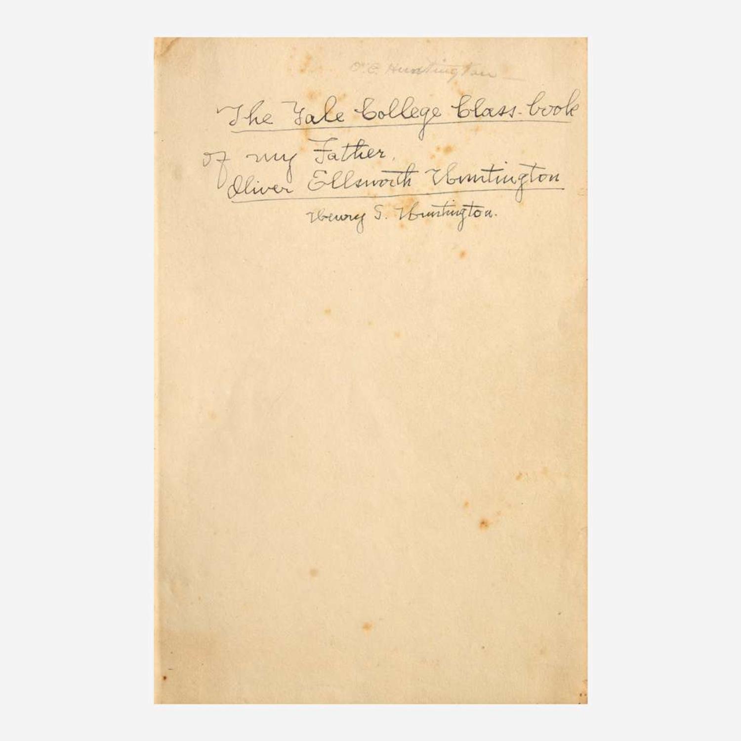[Americana] [Yale University] (Maverick, Samuel) 1825 Yale College Yearbook
