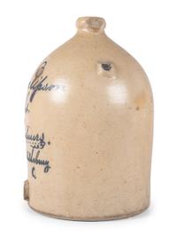 An Ohio Script Painted Stoneware Water Cooler