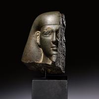 An Egyptian Schist Head of a Male