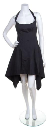 An Alexander McQueen Black Halter Cocktail Dress, Size 44.