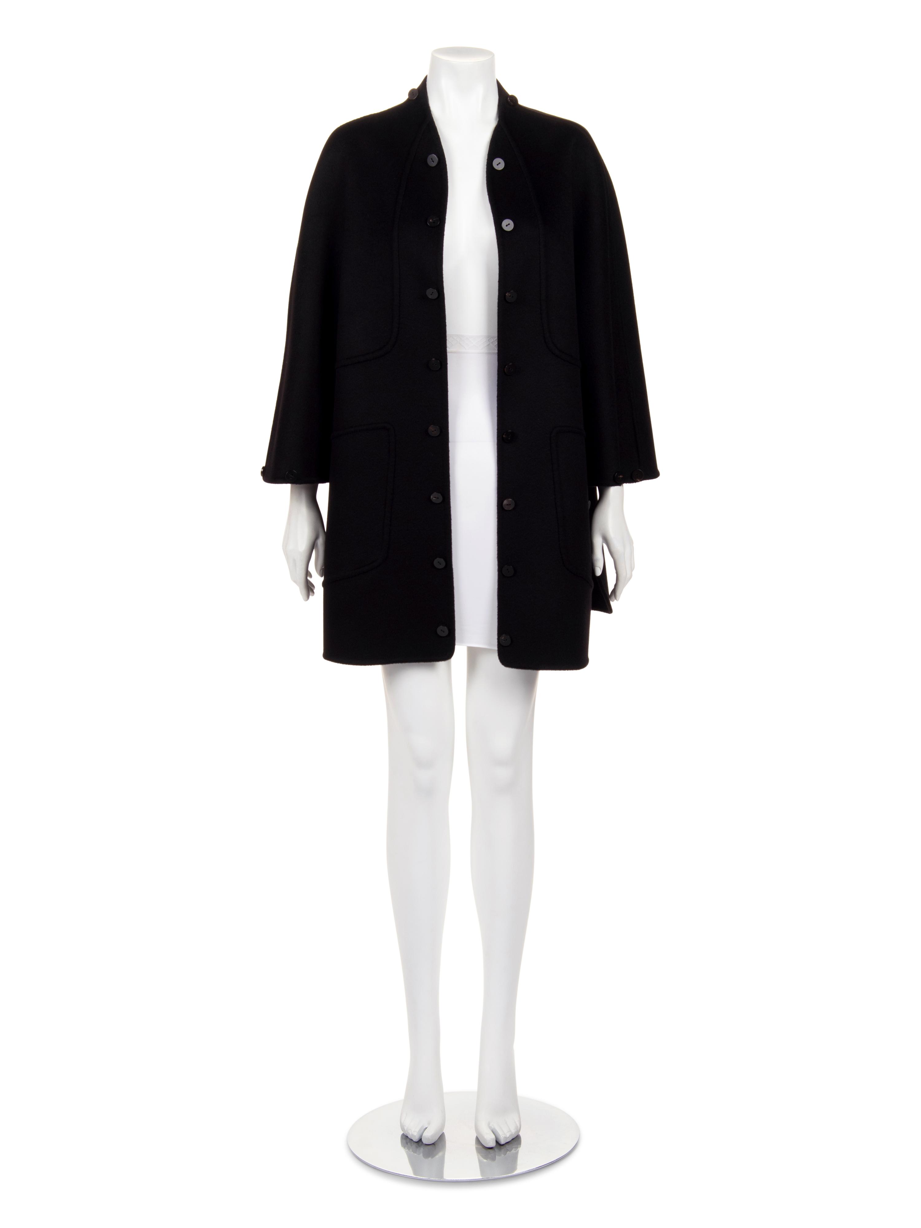 Ralph Rucci Cashmere Coat with Button Details