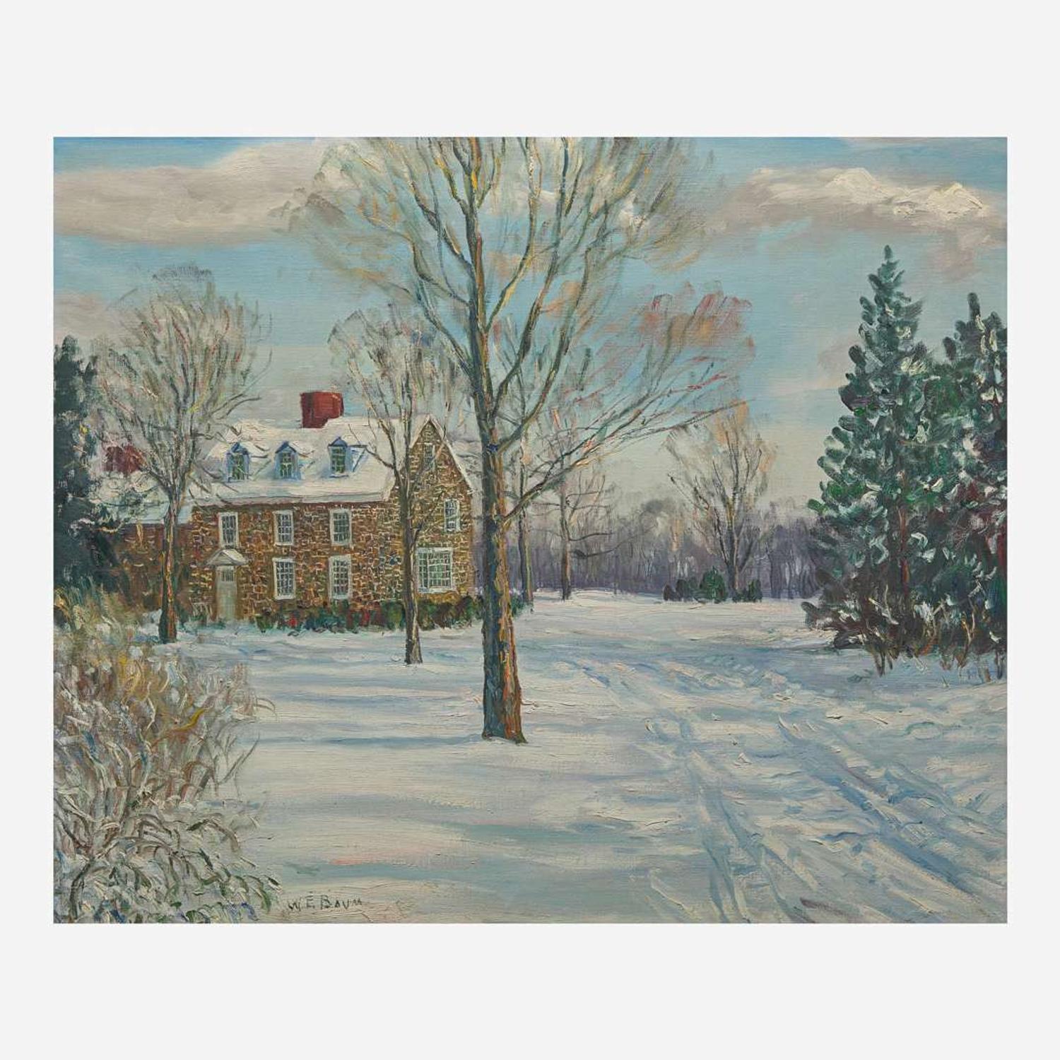 Walter Emerson Baum (American, 1884–1956) Stone House in Wilmington, Delaware