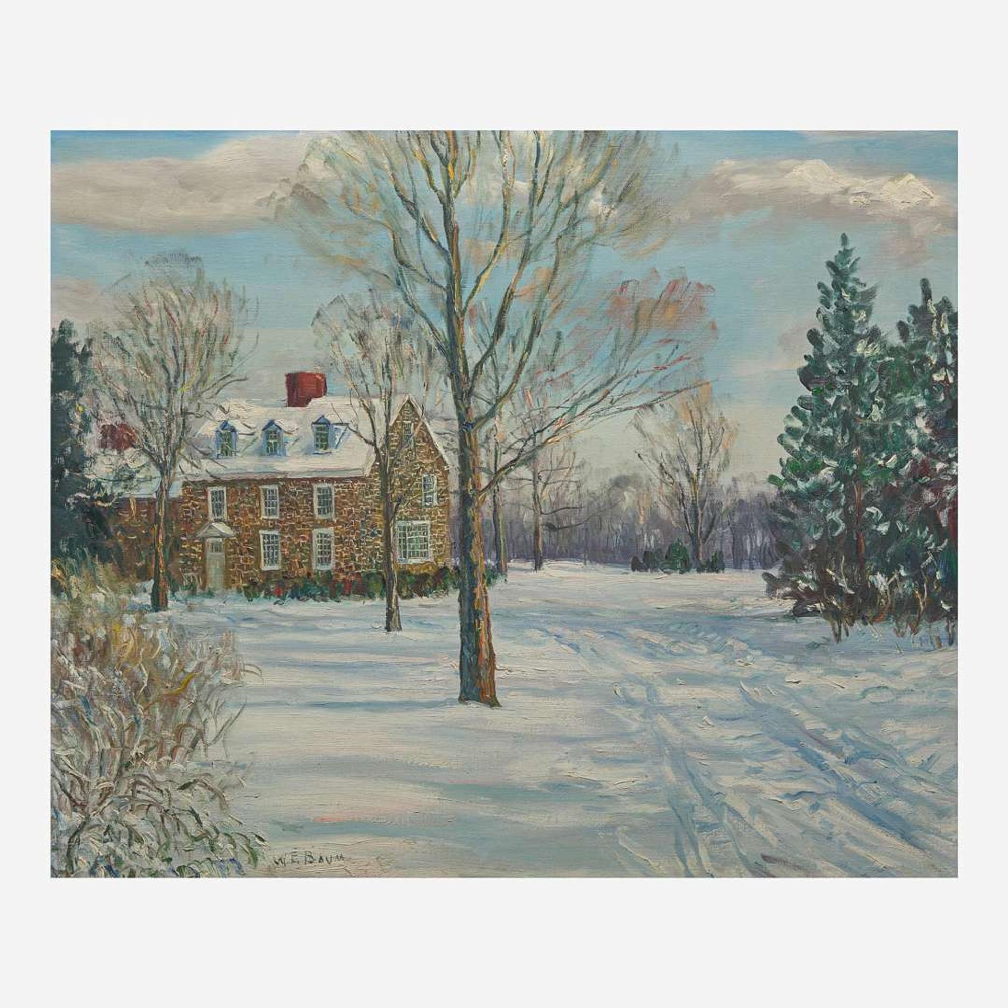 Walter Emerson Baum (American, 1884–1956) Stone House in Wilmington, Delaware